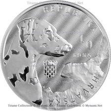 2021 * 10 Kuna 1 OZ Oncia Croazia "Dalmatian Dog, Cane Dalmata" FDC
