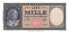 1000 LIRE 1947 MEDUSA DECRETO