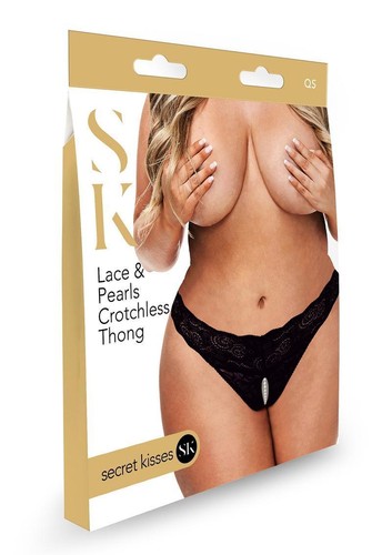 Perizoma crotchless nero - perizoma,