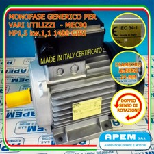 MOTORE ELETTRICO MONOFASE CV