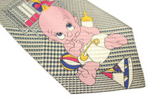 Cravatta in seta ROGER CONIGLIO BAMBINO HERMAN Made in Italy F82729