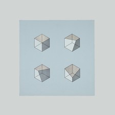 Gianni COLOMBO - "Composizione" - Serigrafia, 49 x 49 cm