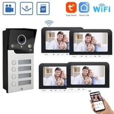 Tuya Sistema Videocitofoni Smart WiFi per 2/3/4 Appartamenti con Monitor da 7"