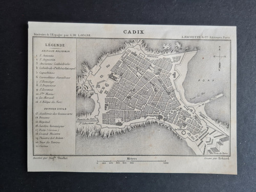 Mappa antica pianta - mappa, (1866)