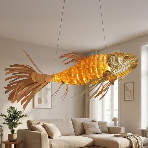 Lampada pesce legno - in, a