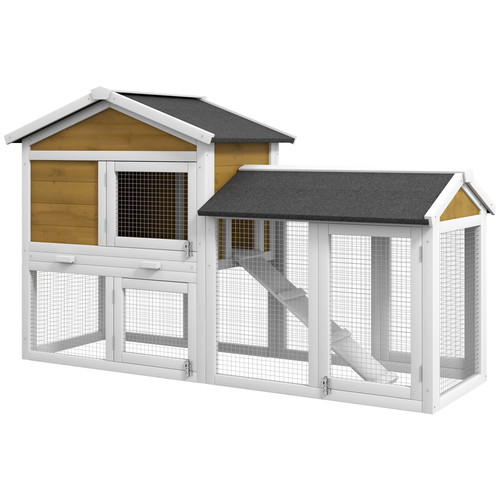 Pawhut coniglietto legno a - in,