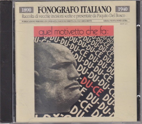 Fonografo italiano raro cd - fonografo,