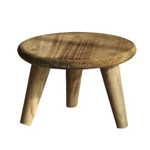 Sgabello legno naturale - in,