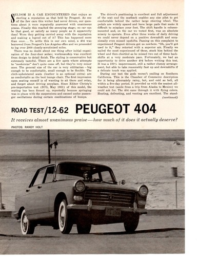 Peugot 404 1962 prova - peugot, su