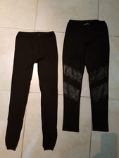 Lotto 1566 stock 2 leggings abbigliamento bimba bambina 8/10 anni 