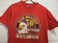 Sturgis Camicia Vintage 50° Anniversario Harley Davidson Moto Uomo Large