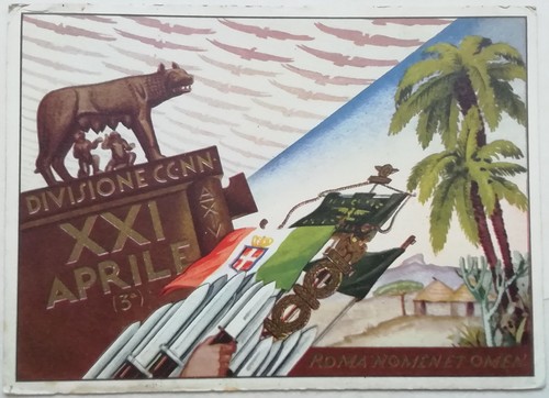 Cartolina divisione ccnn - divisione,