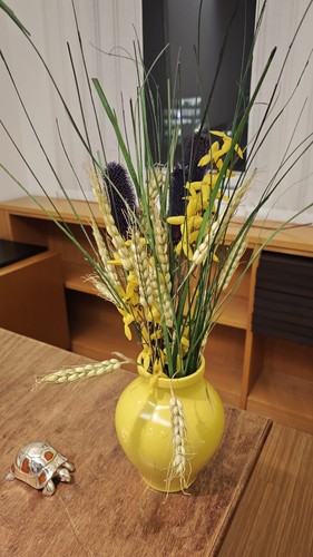 Vaso ceramica cerasarda giallo - vaso,