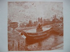 stampa antica Castelli Romani FRASCATI VILLA ALDOBRANDINI CAMILLO INNOCENTI 1904