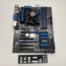 Scheda madre gaming MSi Z87-G43 + CPU Intel i7-4770k, schermo I/o Corsair Ram.