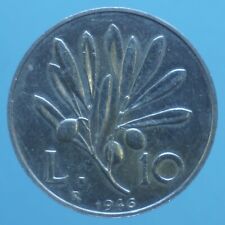 REPUBBLICA ITALIANA 10 LIRE 1946 ULIVO ALLUMINIO COIN FDC COLLEZIONE CURRENCY 