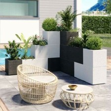 VASO  CUBO MATHERIA  IN PLASTICA CON RUOTE COLORI VARI VECA