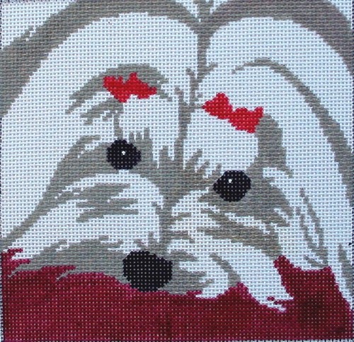 Tela maltese dipinta - a, mano