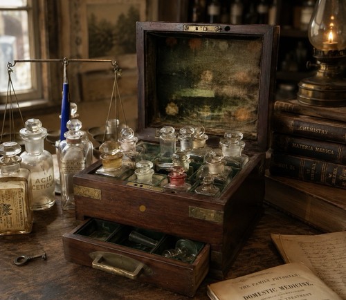 Antico bauletto medicina