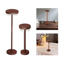 Porta collane in legno massello da tavolo per braccialetti, orecchini