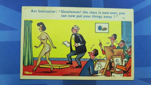 Saucy comic postcard - postcard, 1969