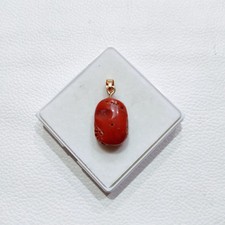 Collana con ciondolo in corallo rosso - ciondolo vintage in corallo...