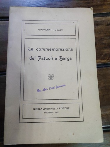 Commemorazione del pascoli - del,