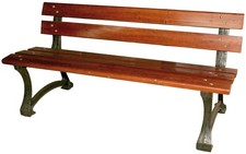 PANCHINA IN GHISA E LEGNO