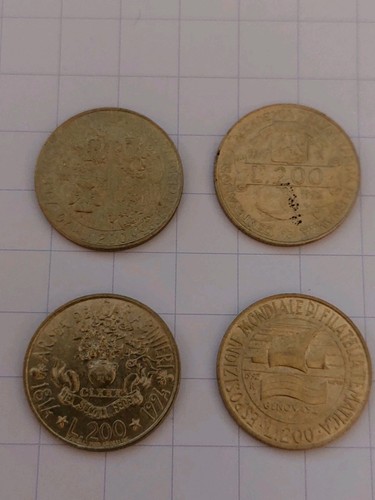 Lotto monete 200 lire varie - monete,