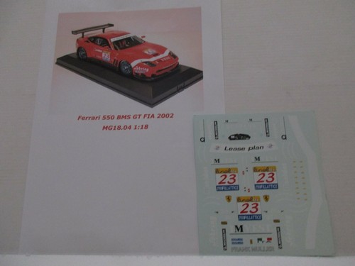 Decal ferrari 550 bms fia - ferrari,