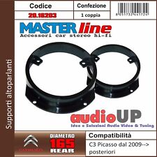 SUPPORTI ALTOPARLANTI ADATTATORI 165 MM CITROEN C3 PICASSO DAL 2009>. POSTERIORI