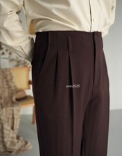 Pantalone uomo plissettato