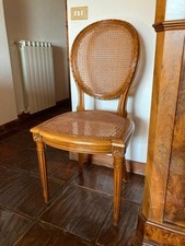 6 Sedie Luigi Filippo in paglia di Vienna