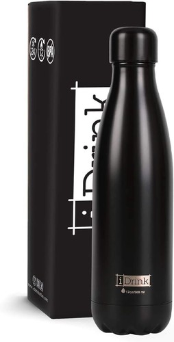 Borraccia litro termica nera - 1,
