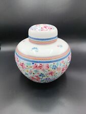 Vaso Con Coperchio Potiche Porcellana D'Ancap Mod. Giava Con Oro 24k