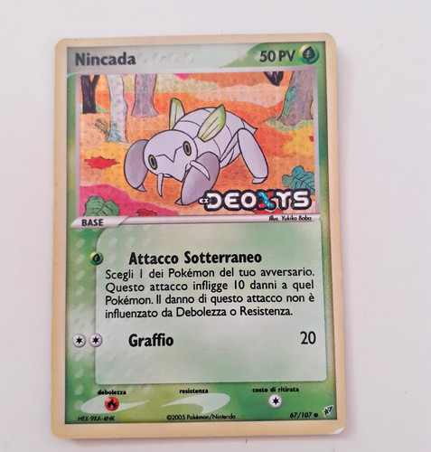 Carta pokemon nincada 107 - carta,
