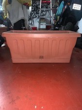 Vaso rettangolare Fioriera moderna plastica Fioriera Terra terracotta 70x30x27cm