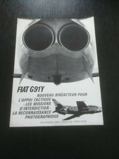 1967 FIAT G91Y NOUVEAU BIREACTEUR FIAT AVIAZIONE VINTAGE AD PUBBLICITA