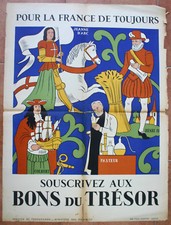 Manifesto Antica Buono Del Tresor Francia Patria Jeanne Arco Lucien Boucher