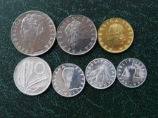 1970 ITALY set 7 coins UNC GEM