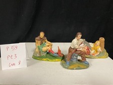 Statuine presepe vintage  in pasta di cartapesta 8 cm