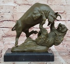 Toro e Orso Scultura Bronzo