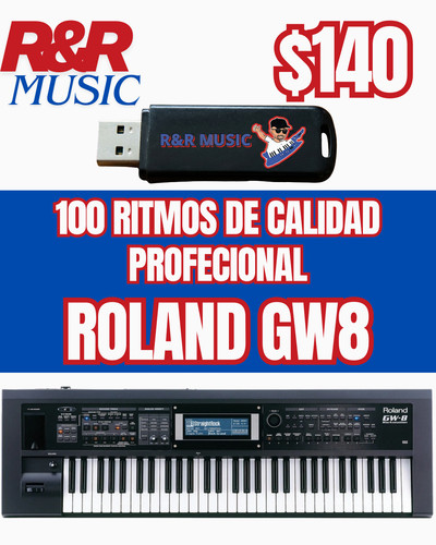 100 ritmos roland gw8 - ritmos,