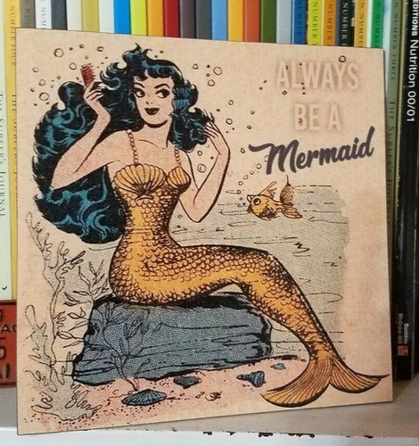 Vintage sirena cartone rigido