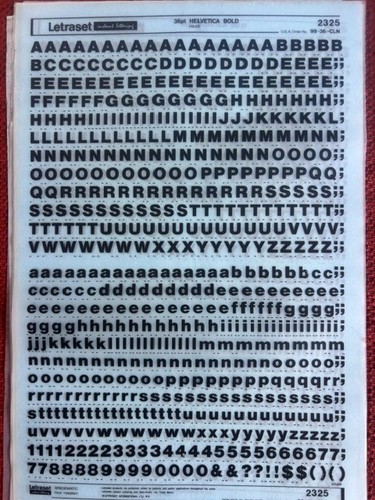 Letraset lettere istantanee - letraset,