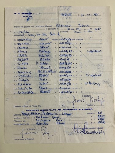 Cagliari vs perugia - 30/11/75,