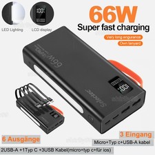 Powerbank 1000000mAh 66W USB-C Batteria Esterna 4 Caricabatterie USB per Tutti i Cellulari