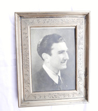 VECCHIA CORNICE PORTAFOTO DA TAVOLO IN ARGENTO 800 INCISO A MANO VINTAGE