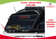 2x adesivi decals moto Harley Davidson Borse Touring Electra Street road Glide