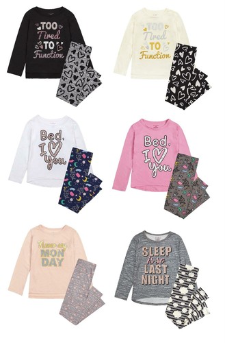 Set pigiama bambina slogan